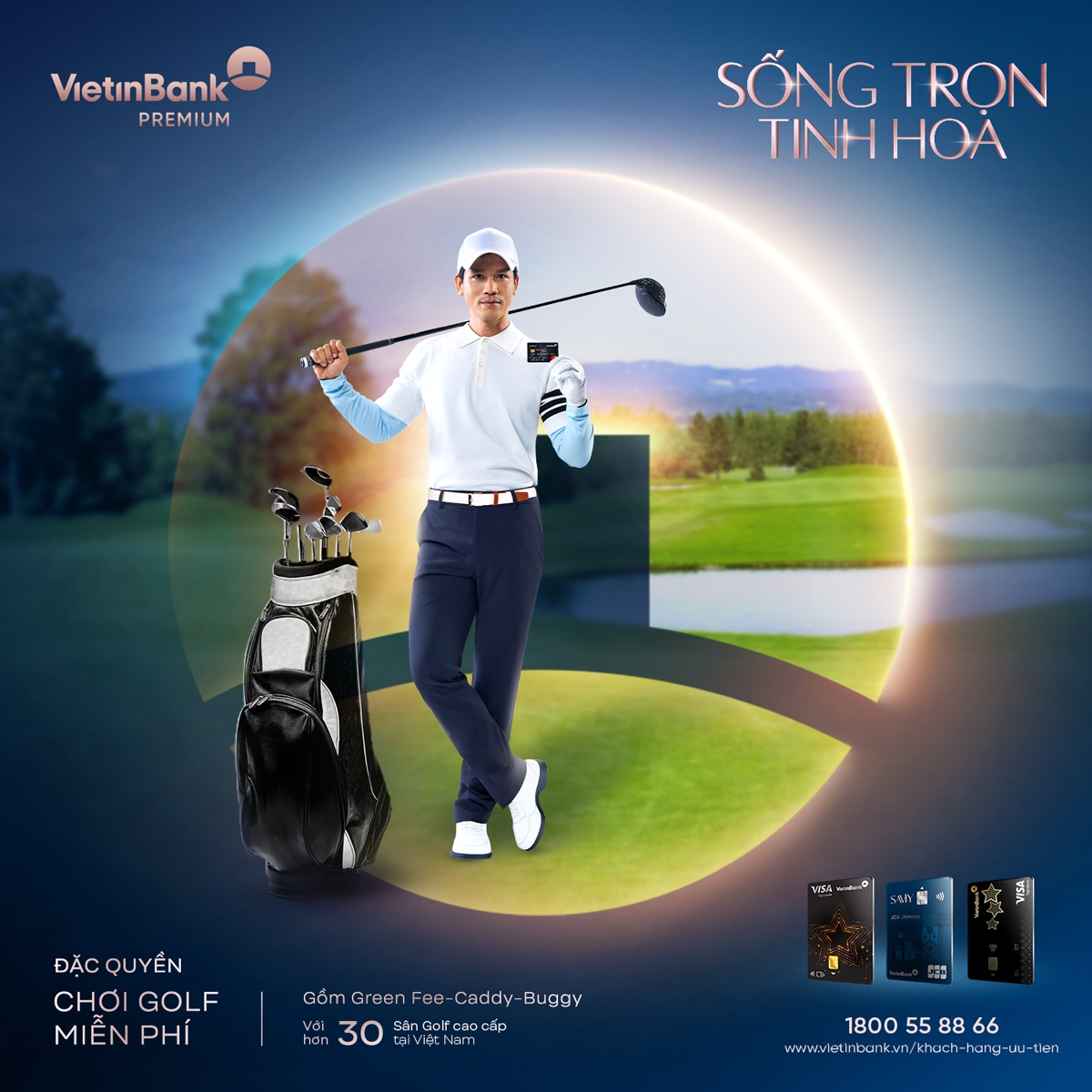 Đặc quyền Golf cao cấp dành cho khách hàng của VietinBank Premium.