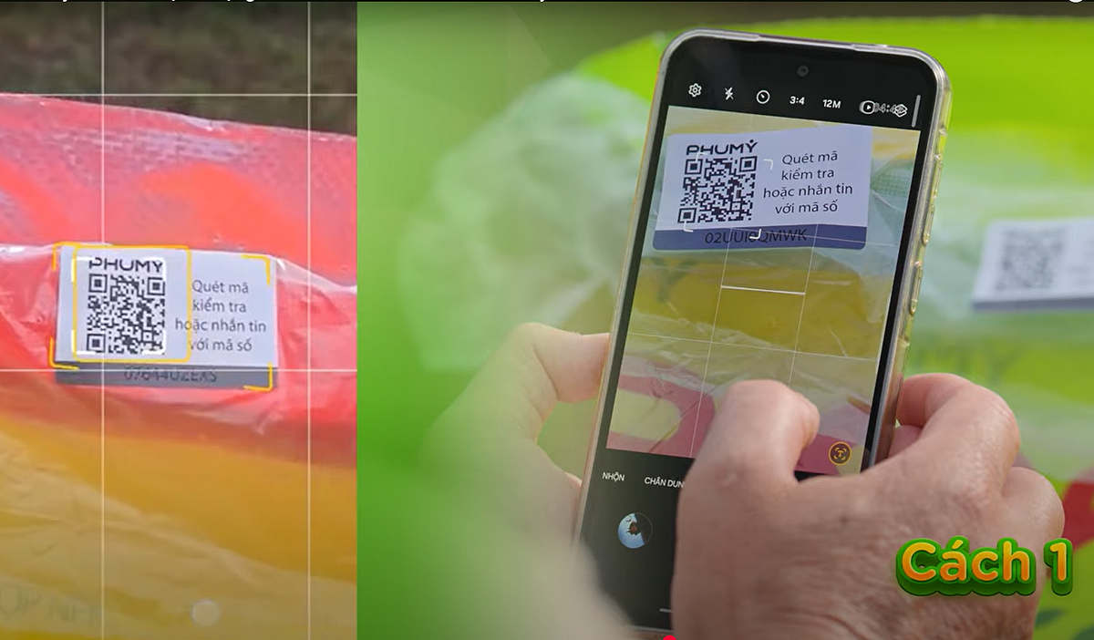 Công nghệ RFID QRcode được tích hợp vào bao bì sản phẩm.