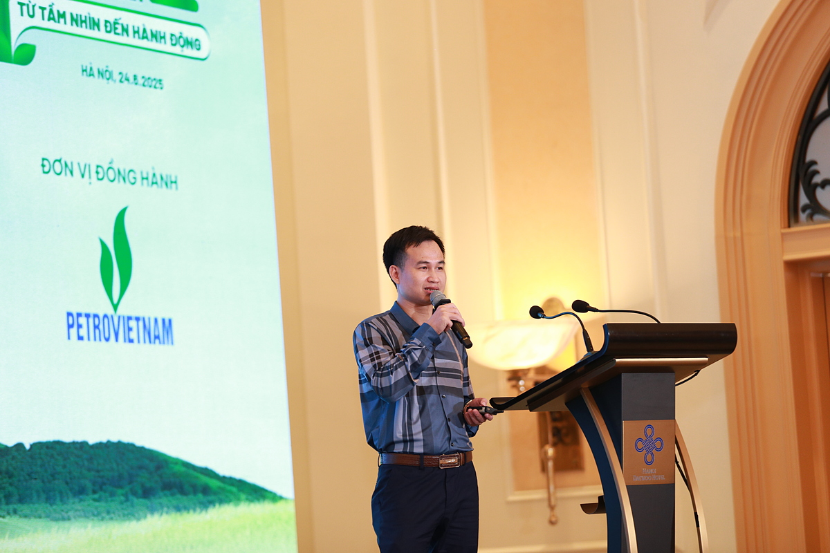 Ông Nguyễn Văn Thạo, Trưởng phòng công nghệ, Trung tâm Tư vấn Nhiệt điện - Điện hạt nhân, Viện Năng lượng chia sẻ tại Diễn đàn.