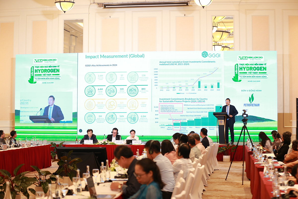 Ông Juhern KIM, Trưởng Đại diện Quốc gia tại Việt Nam, Viện Tăng trưởng Xanh Toàn cầu &lpar;GGGI&rpar; chia sẻ kinh nghiệm toàn cầu trong việc phát triển nền kinh tế Hydrogen hướng tới mục tiêu phát thải ròng bằng 0.