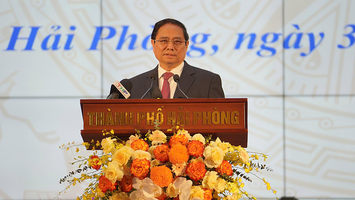 hủ tướng Chính phủ Phạm Minh Chính phát biểu chỉ đạo tại buổi lễ.