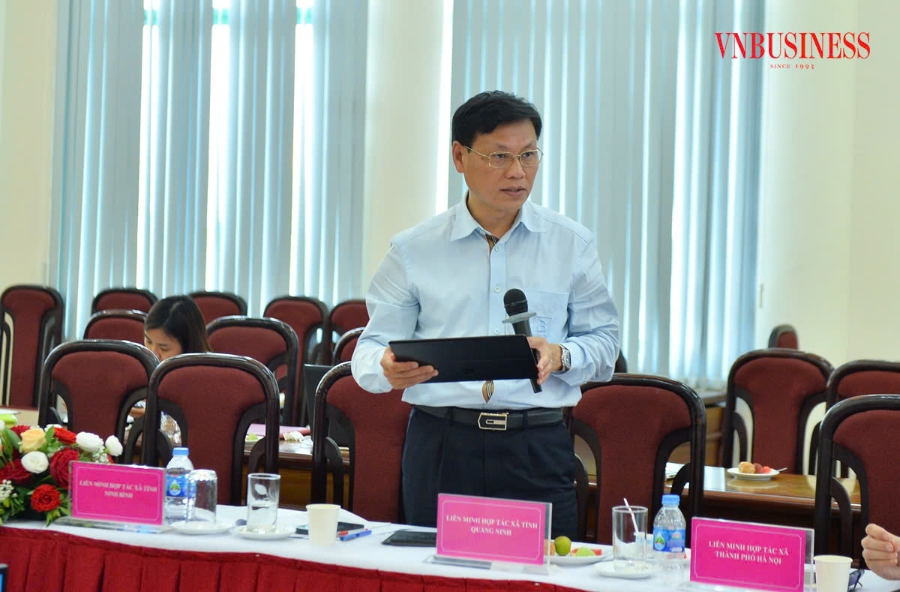 Chủ tịch Liên minh HTX tỉnh Quảng Ninh Ngô Tất Thắng đóng góp ý kiến.