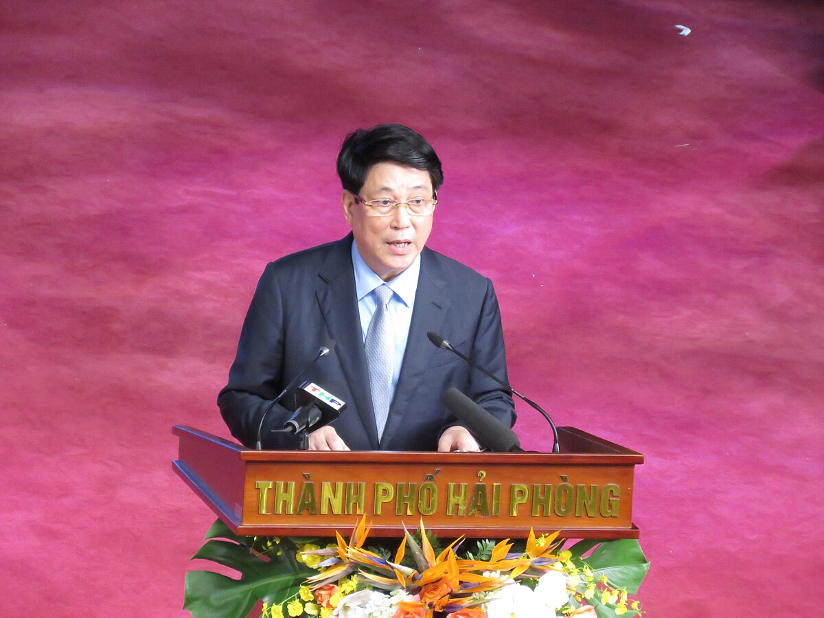 Chủ tịch nước Lương Cường ghi nhận và biểu dương những thành tựu phát triển vượt bậc của Hải Phòng trong thời gian qua. Ảnh: Vũ Trang