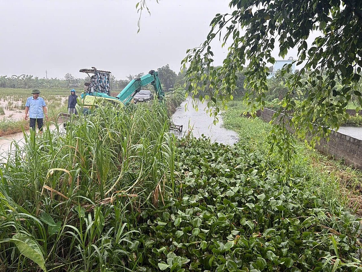 Chủ động khơi thông dòng chảy là một trong những việc mà nhiều HTX quan tâm thực hiện để phòng chống bão lũ.