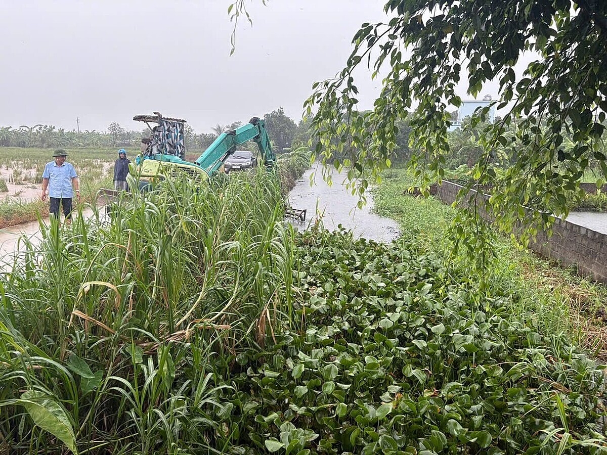 Chủ động khơi thông dòng chảy là một trong những việc mà nhiều HTX quan tâm thực hiện để phòng chống bão lũ.