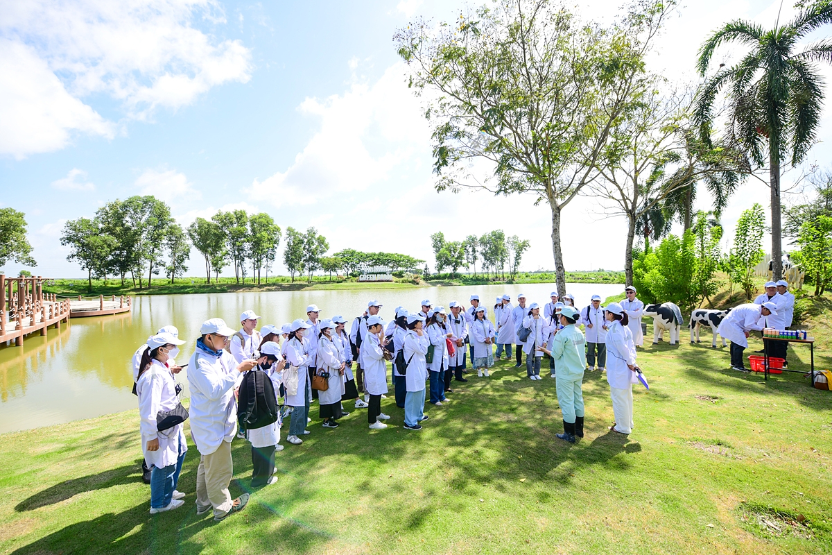 Vinamilk tổ chức chuyến đi đến trang trại Green Farm Tây Ninh của đoàn hơn 30 chuyên gia và nhân sự đang làm việc trong lĩnh vực phát triển bền vững tại nhiều doanh nghiệp, đơn vị hàng đầu tại Việt Nam. Ảnh: Quang Định