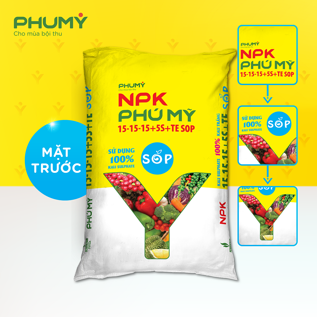 Sản phẩm mới NPK PHÚ MỸ 15-15-15 5S TE SOP.