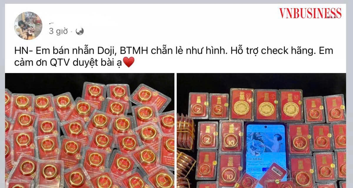 Trên nền tảng mạng xã hội, nhiều hội nhóm rao mua bán vàng số lượng lớn, tiềm ẩn nhiều rủi ro.