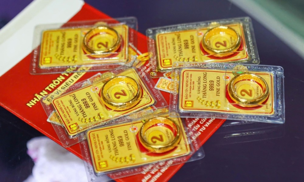 Vàng nhẫn điều chỉnh giảm.