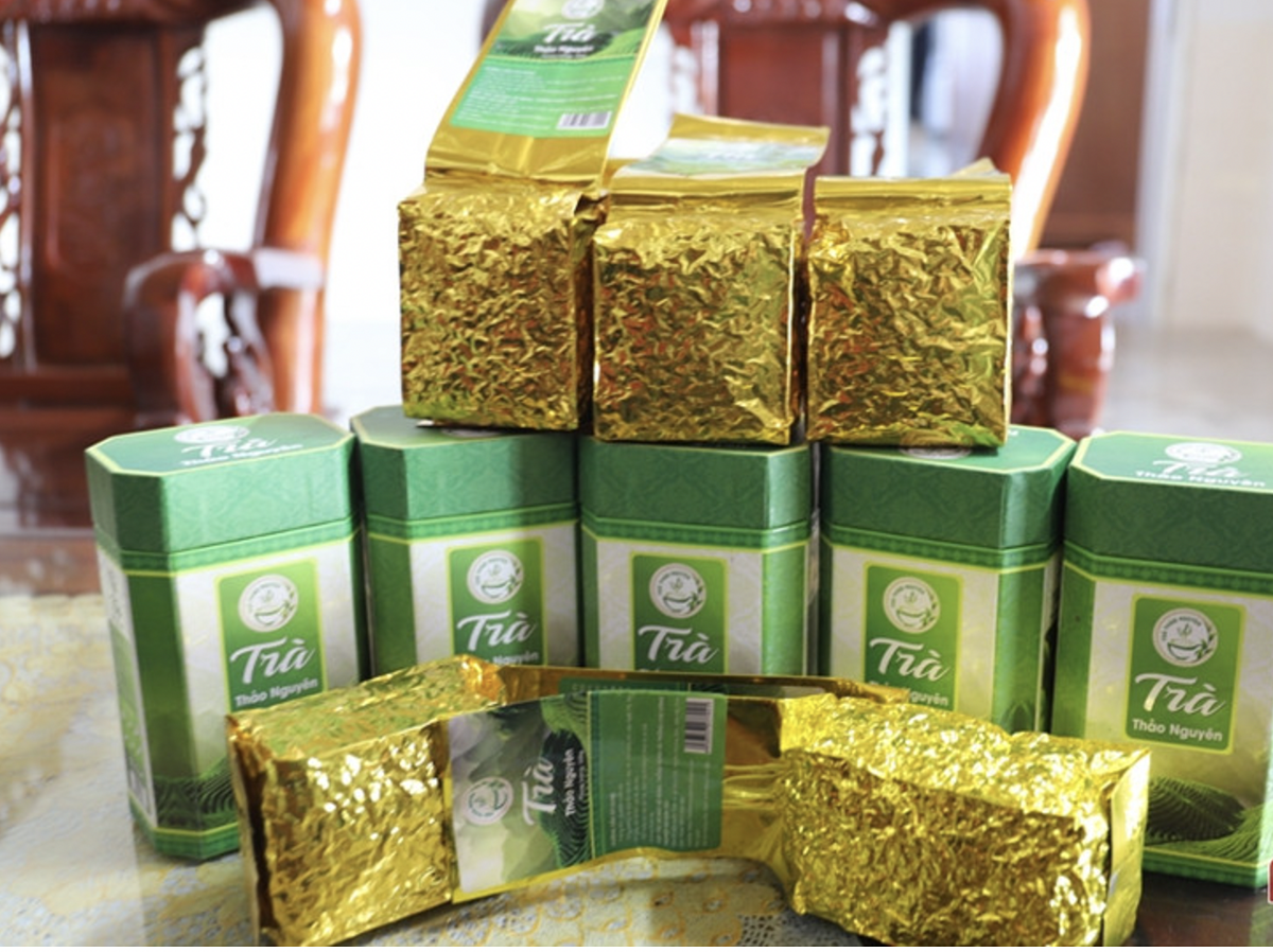 Trà xanh Thảo Nguyên được khách hàng trong, ngoài nước ưa chuộng.