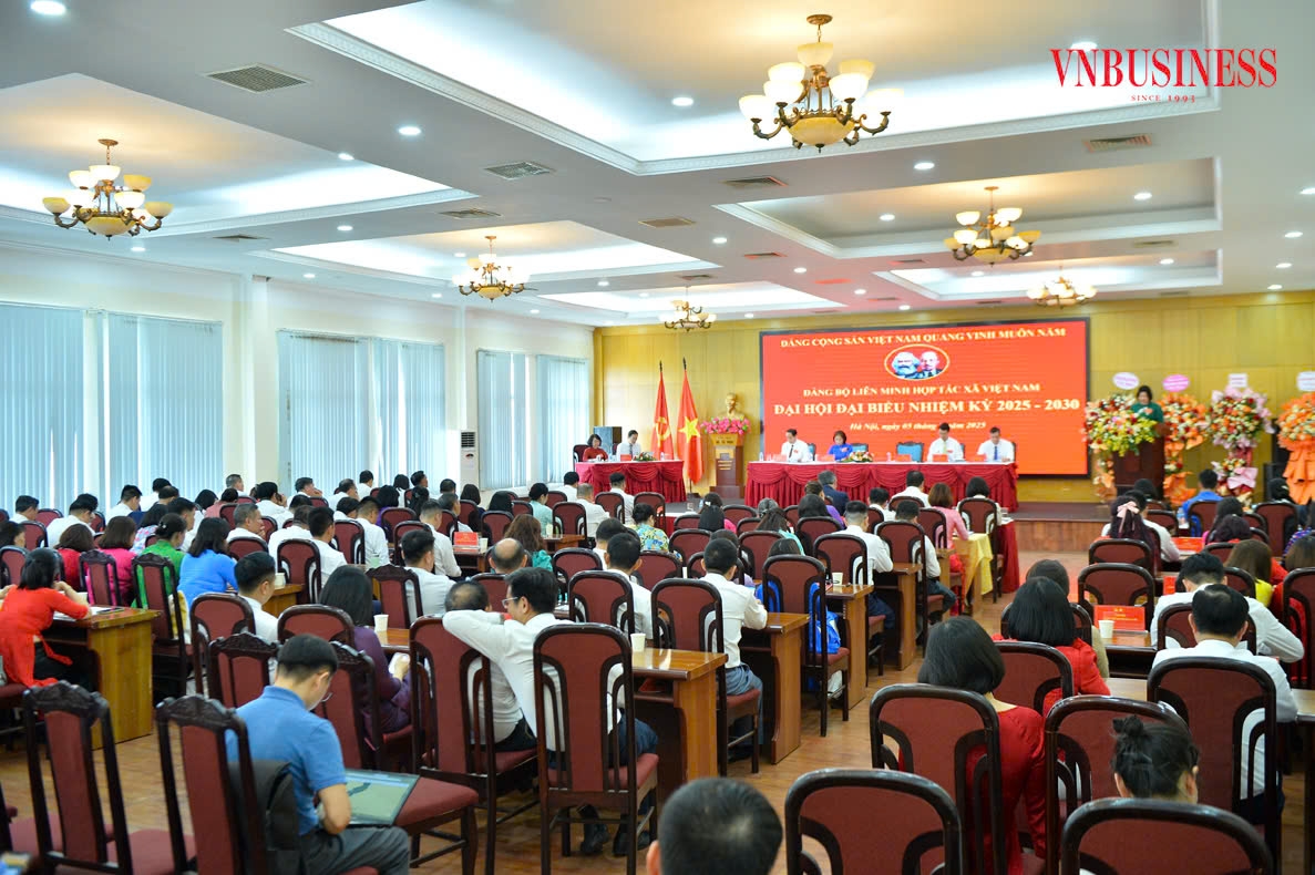 Toàn cảnh Đại hội Đảng bộ Liên minh HTX Việt Nam nhiệm kỳ 2025-2030.