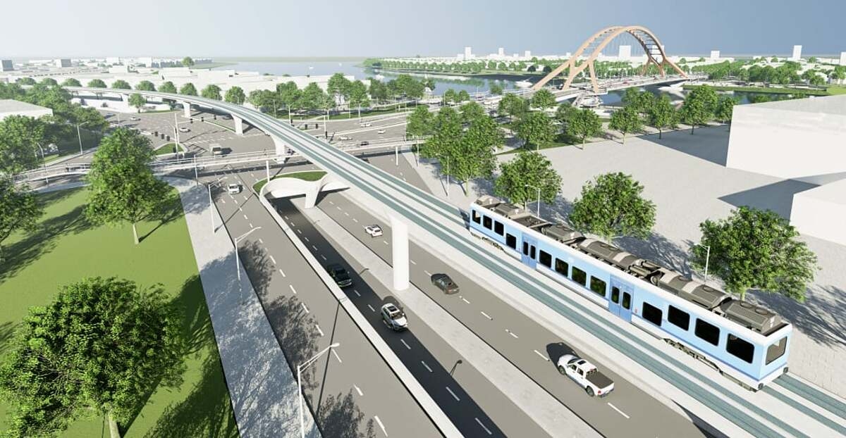 Phối cảnh cụm nút giao thông dẫn lên cầu Hòa Xuân sẽ được Đà Nẵng đầu tư &lpar;Ảnh: Sở Xây dựng&rpar;.