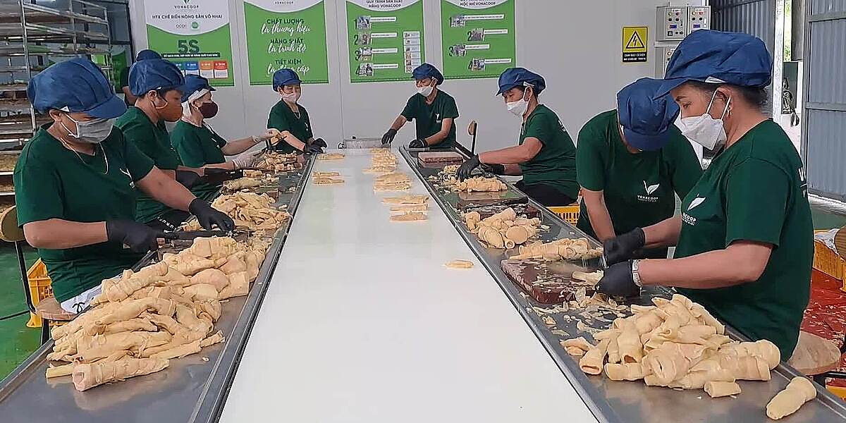 Chế biến sâu giúp tăng giá trị nông sản và nguồn thu cho thành viên HTX.