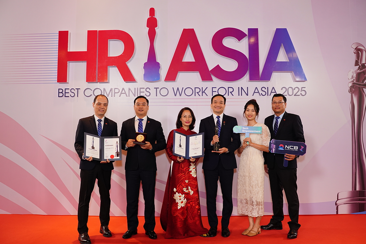 Ngân hàng NCB nhận cú đúp giải thưởng của HR Asia Awards 2025.