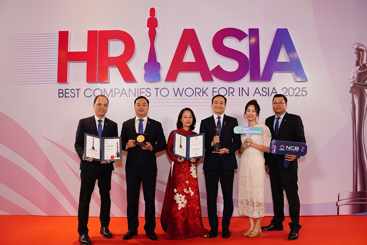 Ngân hàng NCB nhận cú đúp giải thưởng của HR Asia Awards 2025.