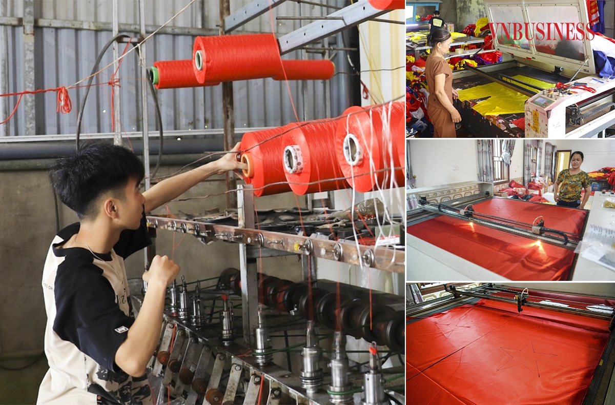 Hiện nay, các hộ sản xuất quy mô lớn tại Từ Vân đều trang bị máy móc hiện đại, lập trình tự động trên máy tính nên độ chính xác cao, tốc độ cắt vải nhanh mà chi tiết lại sắc nét hơn, đáp ứng kịp các đơn hàng lớn.