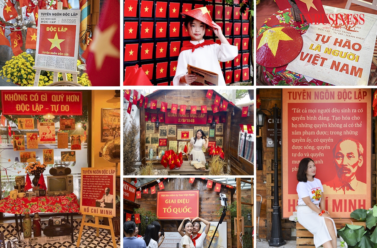 “Không gian được thiết kế với ý tưởng “Tự hào từ quá khứ - Trách nhiệm với tương lai”. Mong muốn của chúng tôi là tạo ra một không gian có chiều sâu, mọi góc check-in đều gợi nhớ đến những thời khắc lịch sử hào hùng của dân tộc.