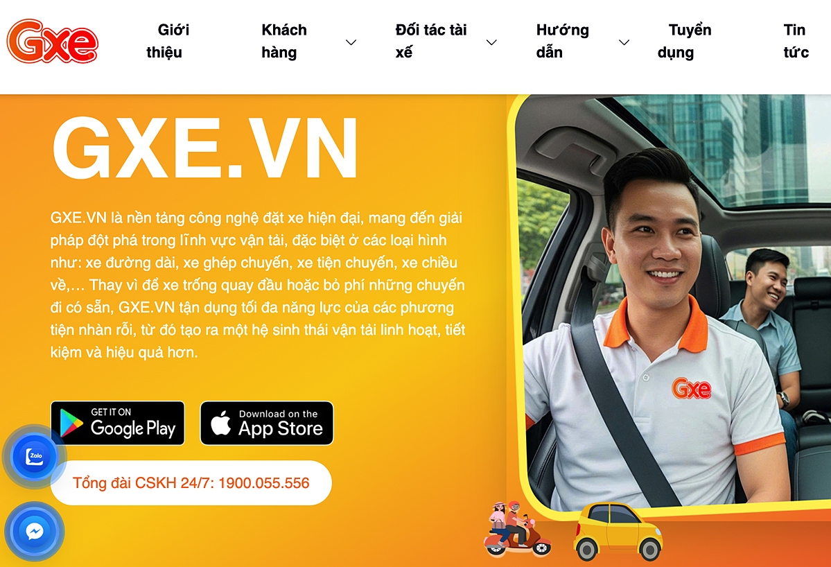 GXE là ứng dụng gọi xe thuần Việt, sản phẩm của một doanh nghiệp thành lập năm 2024.
