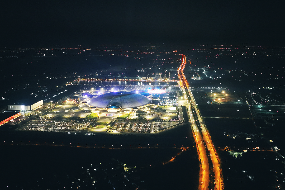 Không gian 90ha của VEC bừng sáng rực rỡ trong một đại nhạc hội diễn ra gần đây.