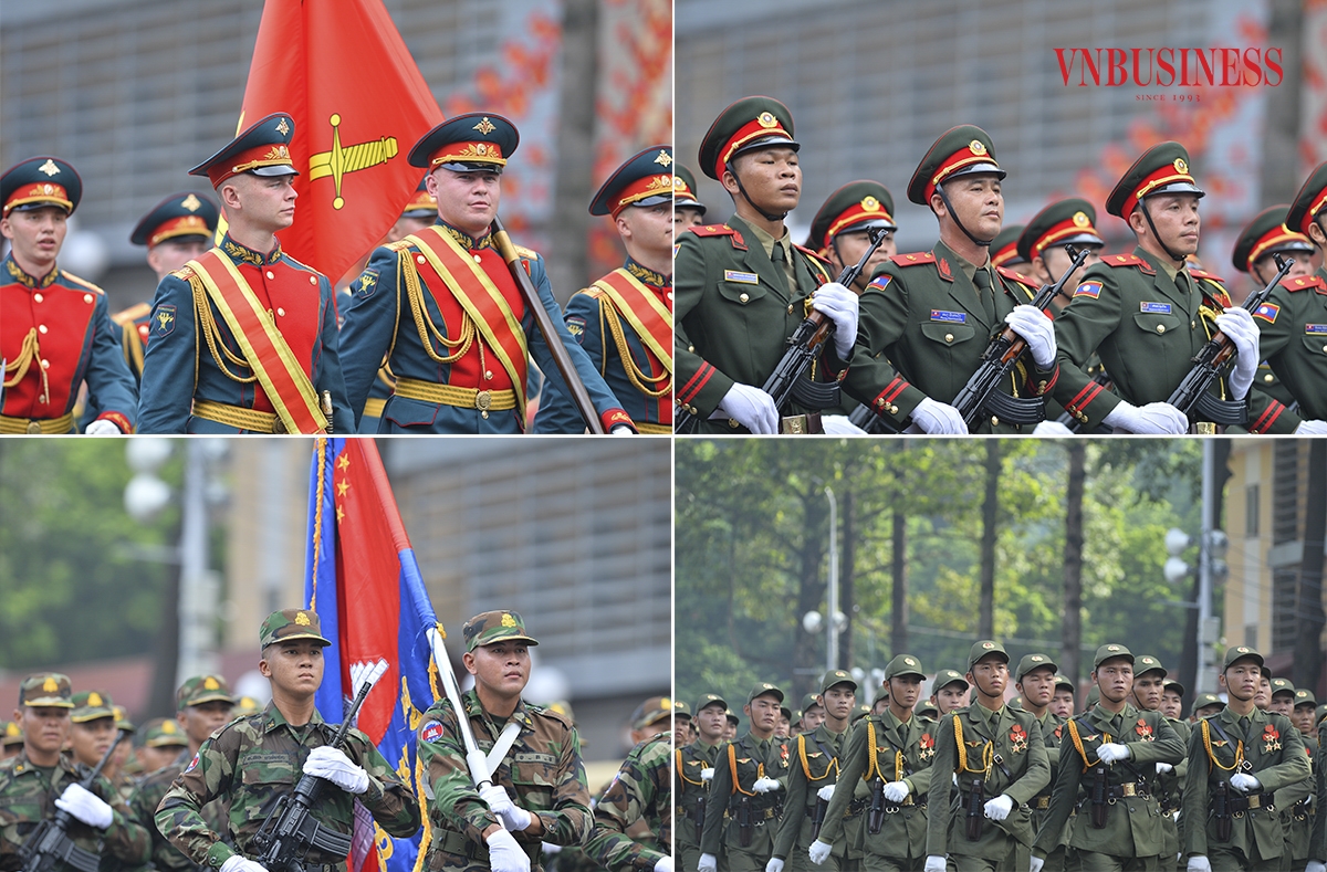 Đặc biệt, buổi Lễ còn có sự tham dự của các đoàn quân đội đến từ Cộng hòa Nhân dân Trung Hoa, Liên bang Nga, Cộng hòa Dân chủ Nhân dân Lào và Vương quốc Campuchia, góp phần thể hiện mối quan hệ hữu nghị, hợp tác quốc tế sâu rộng của Việt Nam trong lĩnh vực quốc phòng. Anh Tú