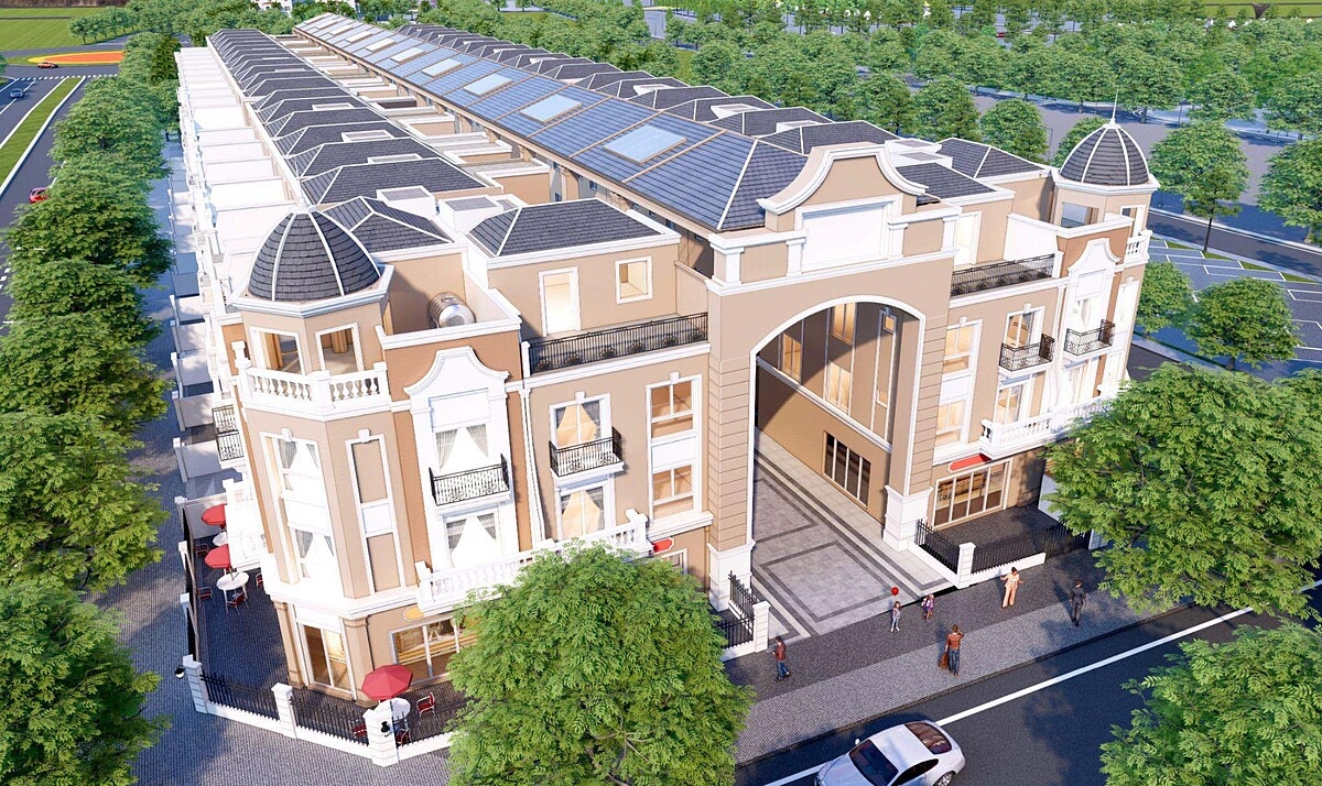 Shophouse hai mặt tiền kết hợp phố đi bộ có mái che- sản phẩm độc bản chỉ có tại các dự án của Eurowindow Holding.