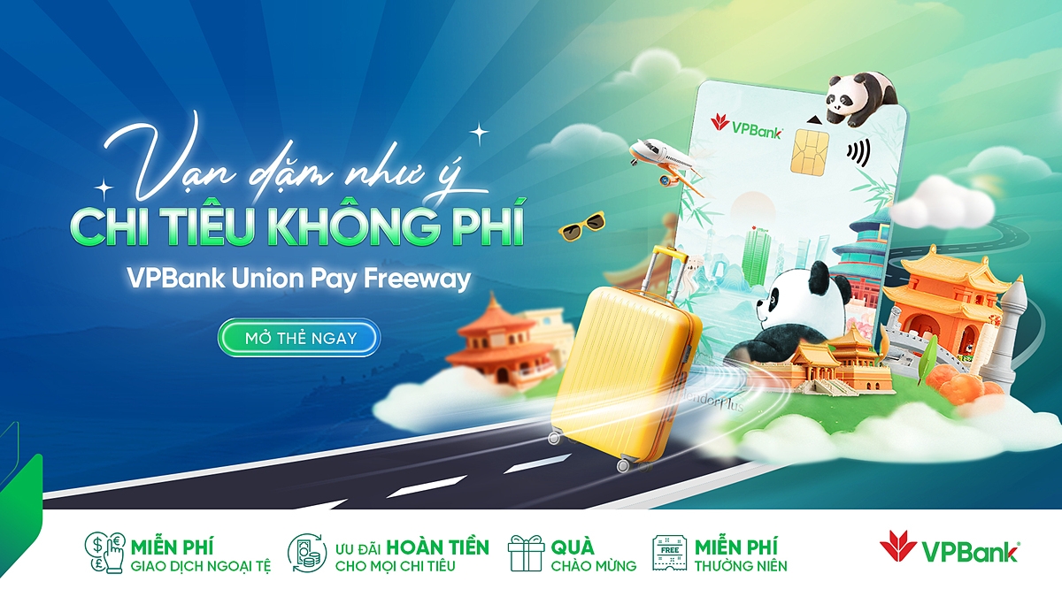 VPBank vừa liên kết với China UnionPay ra mắt thẻ tín dụng VPBank UnionPay Freeways.