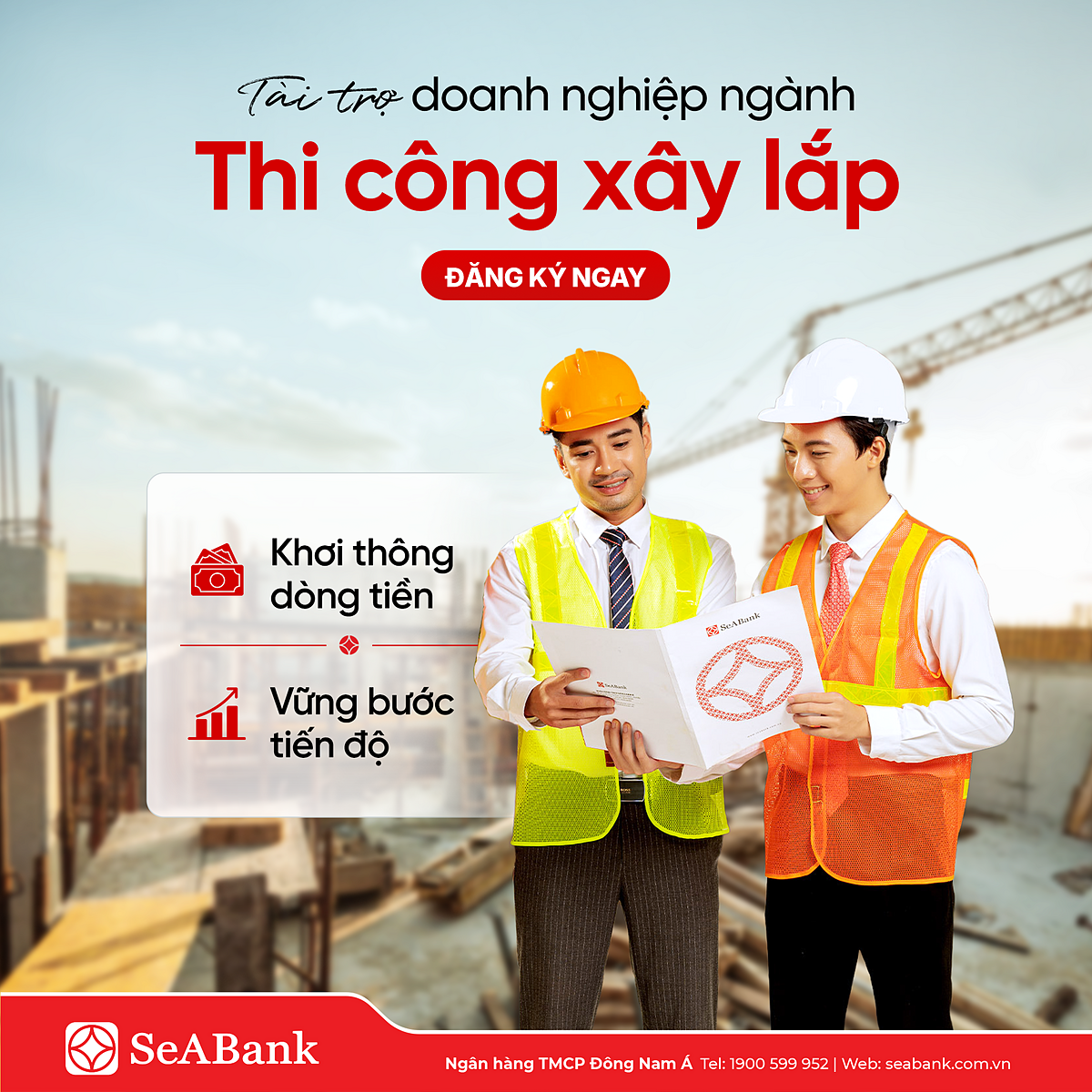 SeABank tài trợ doanh nghiệp ngành thi công xây lắp.