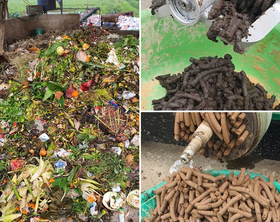 Hợp tác xã biến rác hữu cơ thành phân bón.