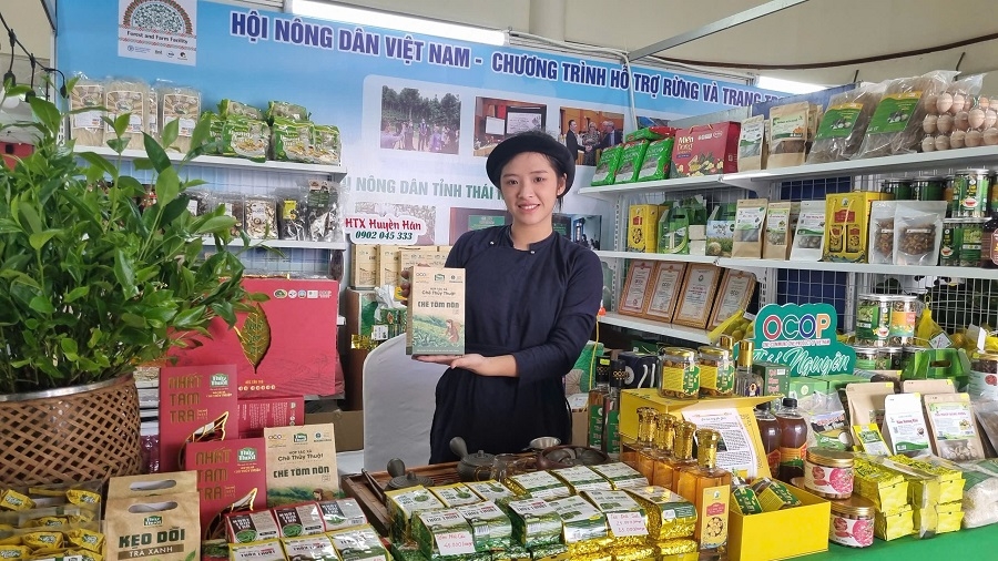 Các sản phẩm Trà Thái Nguyên tham gia Phiên chợ nông sản, đặc sản vùng miền 2025.