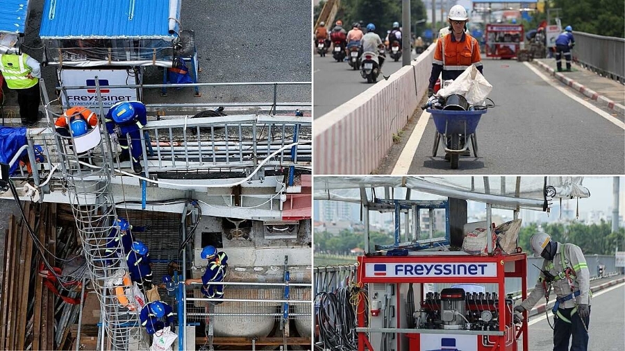 Từng mét cầu được nâng - đánh dấu sự phát triển trong ngành xây dựng Việt Nam.