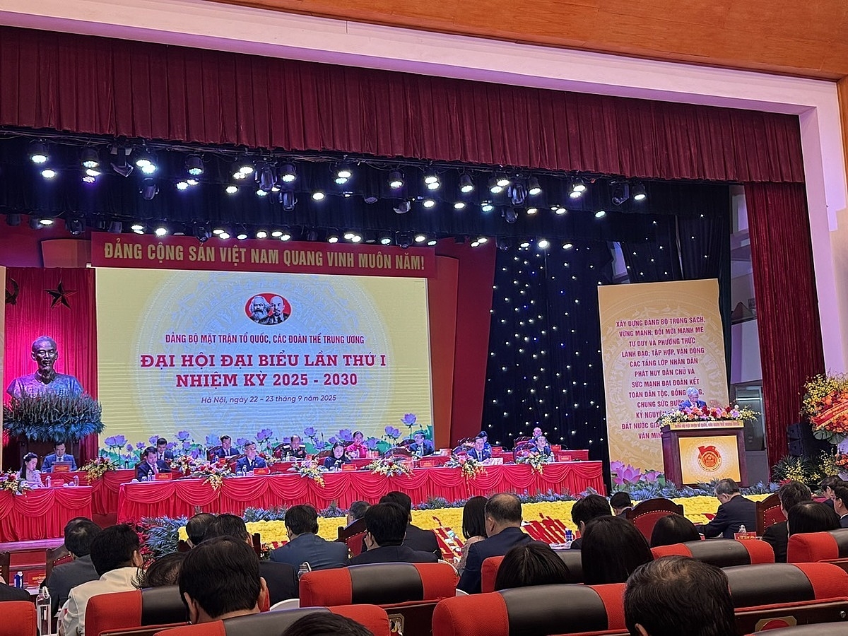 Đại hội đại biểu Đảng bộ MTTQ, các đoàn thể Trung ương lần thứ I, nhiệm kỳ 2025-2030 đã chính thức khai mạc.