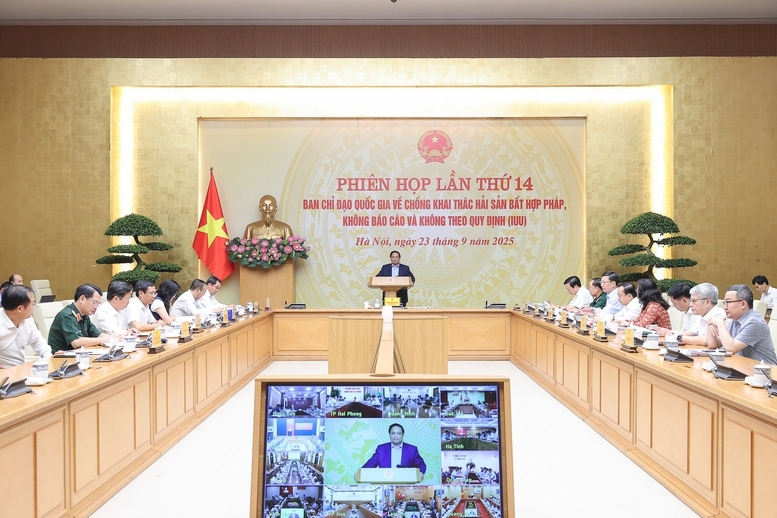 Thủ tướng Chính phủ yêu cầu các đại biểu đánh giá cụ thể tình hình, đặc biệt kiểm điểm rõ vai trò, trách nhiệm trong lãnh đạo, chỉ đạo, quản lý và biện pháp của các cấp uỷ đảng, chính quyền trong gỡ thẻ vàng IUU .