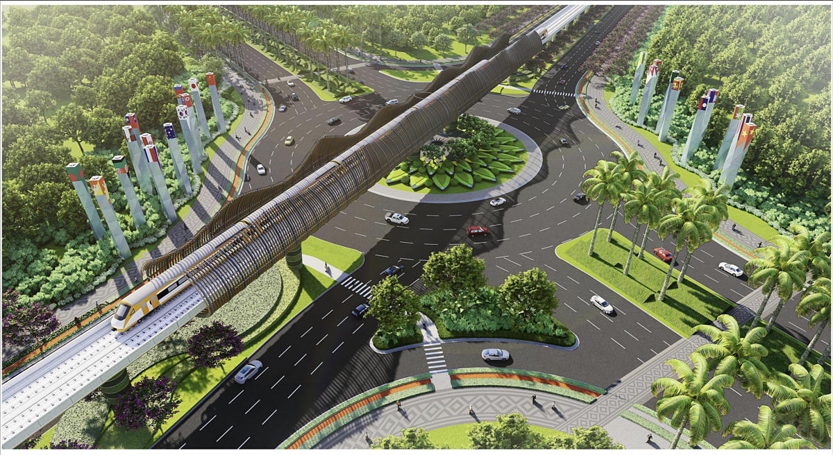 Phối cảnh minh họa tuyến đường tỉnh ĐT.975