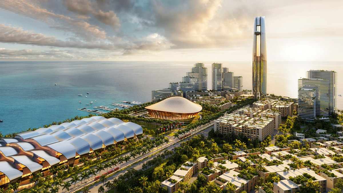 Phối cảnh Khu tổ hợp đa chức năng APEC 2027 trong tương lai.