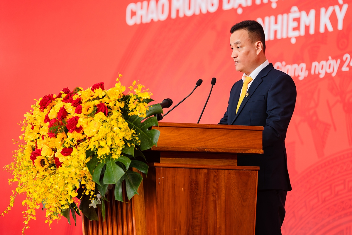 Ông Bùi Thành Trung - Chủ tịch Sun Group Vùng miền Nam - phát biểu tại lễ khởi công.