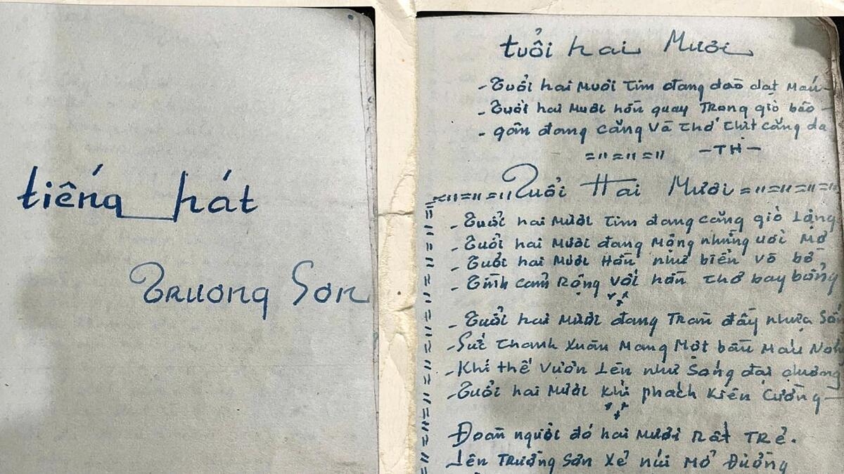 Một phần trang nhật ký bằng thơ trong Tiếng hát Trường Sơn.