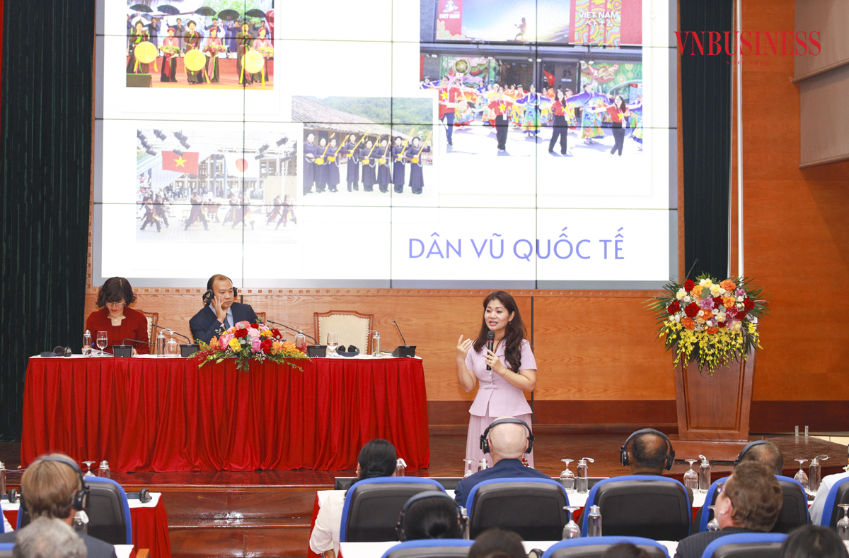 Cục trưởng Cục Hợp tác Quốc tế Bộ Văn hóa, Thể thao và Du lịch Nguyễn Phương Hòa chia sẻ tại họp báo.