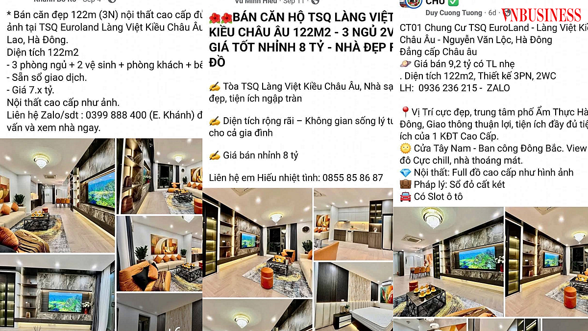 Căn chung được môi giới tăng giá bán 2 tỷ đồng trong vòng 1 tháng.