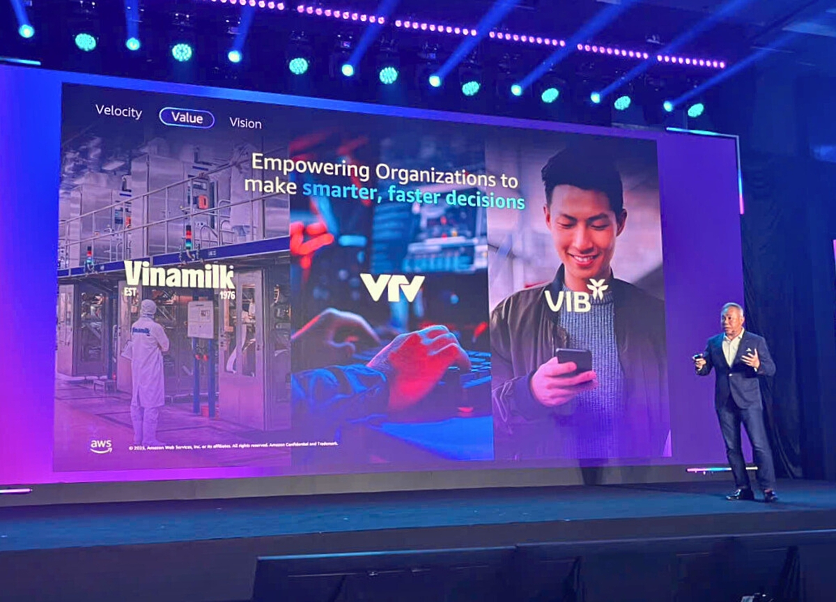 Ông Eric Yeo, Tổng giám đốc AWS Việt Nam, phát biểu tại sự kiện &lpar;Ảnh: Minh Anh&rpar;.