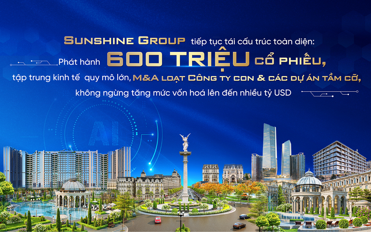 Sunshine Group đang tập trung kinh tế quy mô lớn, hợp nhất và chuẩn hóa hệ thống nhằm xây dựng một doanh nghiệp quy mô vượt trội, tiến tới vị trí hàng đầu trong lĩnh vực bất động sản tại Việt Nam và khu vực.