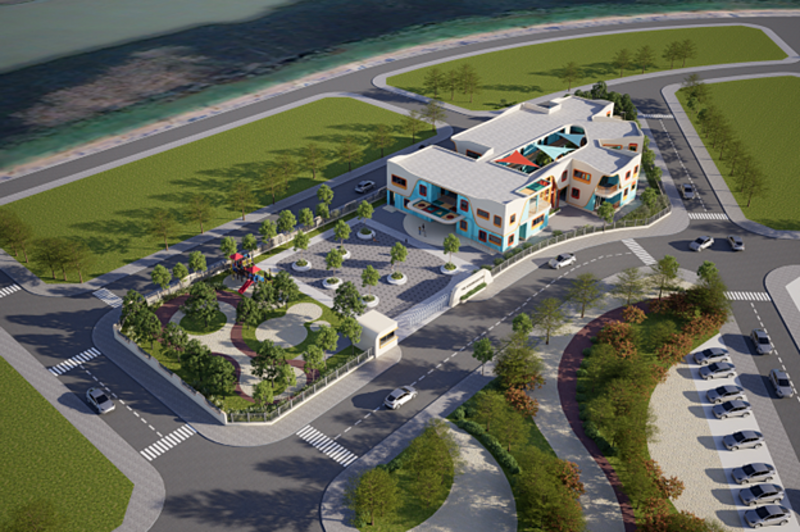 Phối cảnh thiết kế Trường mầm non Montessori tại ROX Living Aquamarine.