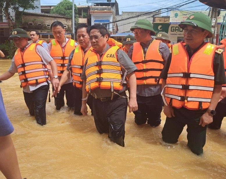 Thủ tướng Phạm Minh Chính tới tỉnh Thái Nguyên, chỉ đạo khắc phục hậu quả mưa lũ.