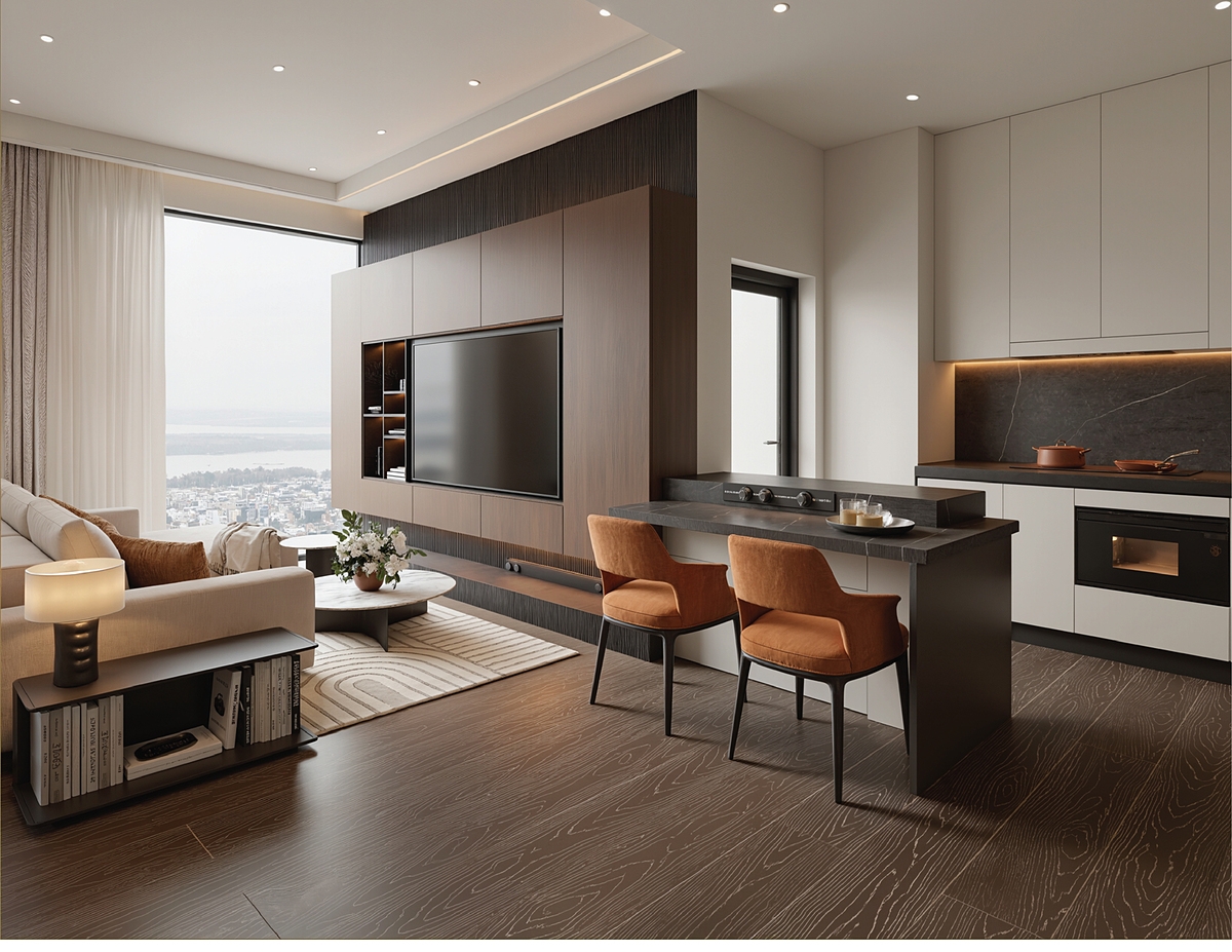 Điểm nhấn khác khiến dòng sản phẩm này trở thành “hiện tượng booking” là tiêu chuẩn bàn giao cao cấp từ gói hoàn thiện cơ bản đến full nội thất rời 5 sao đến từ các thương hiệu quốc tế như Grohe, Bosch, Hafele, Kohler, Eurowindow, Porta, Morgen, Soho, Suofeiya, Haier… hoặc tương đương nhập khẩu chính hãng. Đây là mức bàn giao thường chỉ thấy ở các dự án cao cấp trung tâm.