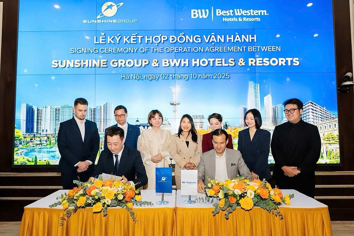 Sunshine Group ký kết hợp tác với BWH Hotels để đưa tiêu chuẩn vận hành 5 sao quốc tế đến Noble Crystal Long Bien.