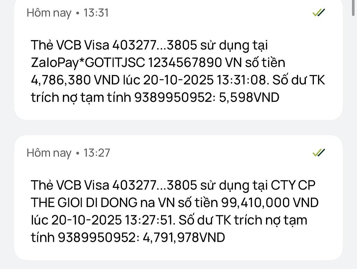 Vừa nhận thẻ Visa Platinum Debit, khách hàng Vietcombank bay hơn 104 triệu đồng vì chiêu lừa đảo tinh vi.