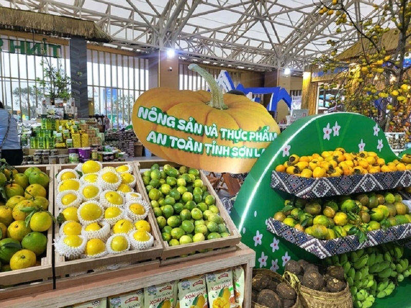 Nhiều trái cây và đặc sản từ nhiều tỉnh thành tham gia tại Hội chợ mùa thu.