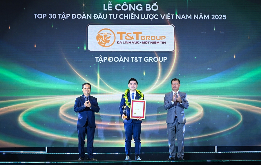 Tập đoàn T&T Group được vinh danh trong bảng xếp hạng ALPHA 30 - Top 30 Tập đoàn đầu tư chiến lược Việt Nam năm 2025.