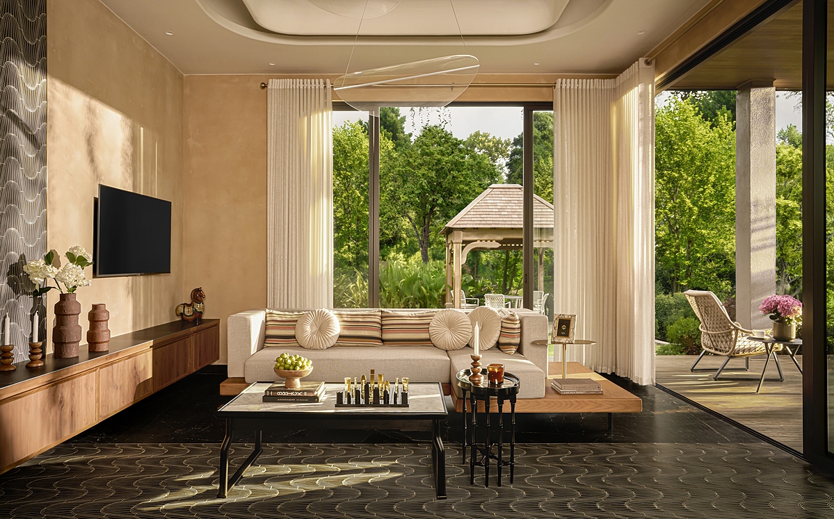 Rừng hòa vào cuộc sống của cư dân Retreat Forest. Ảnh chụp thực tế tại biệt thự mẫu Retreat Forest.