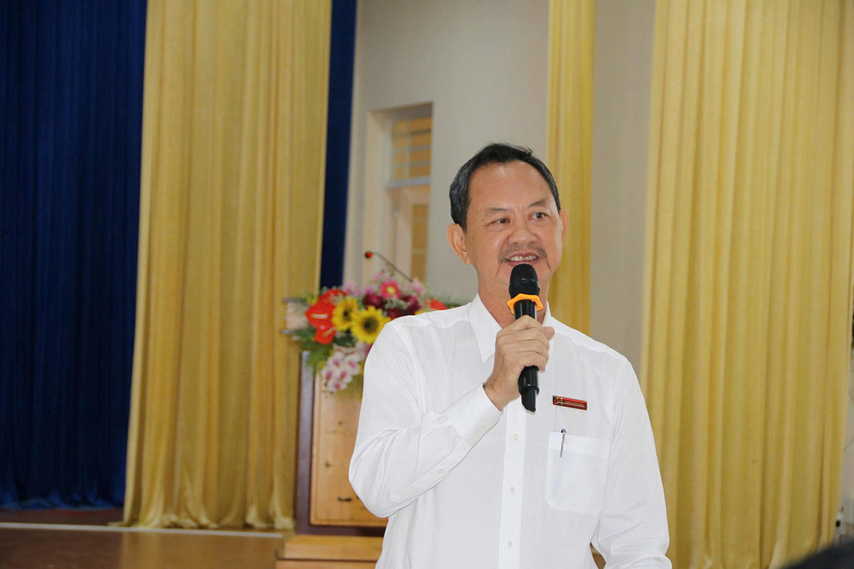 Ông Trần Văn Soul, Giám đốc Agribank Chi nhánh An Giang phát biểu tại buổi tọa đàm.