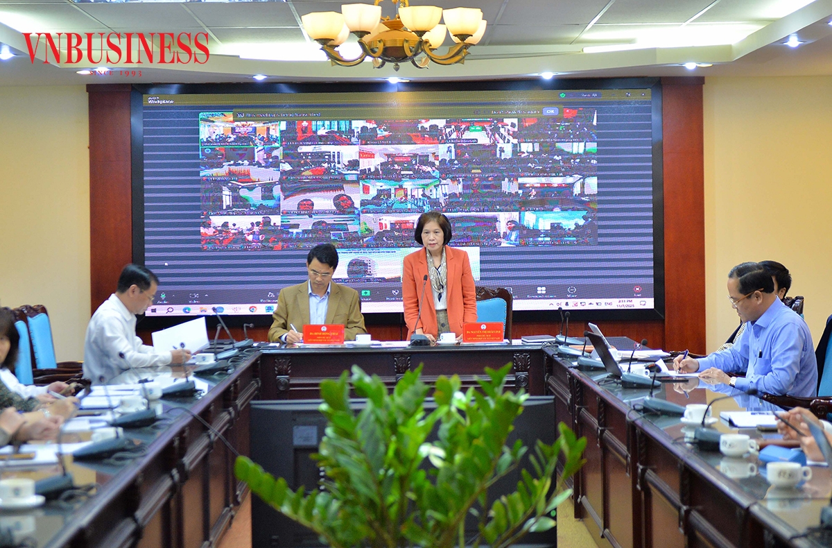 Phó Bí thư Thường trực Đảng ủy, Phó chủ tịch Liên minh HTX Việt Nam Nguyễn Thị Hoài Linh phát biểu tại Hội nghị.